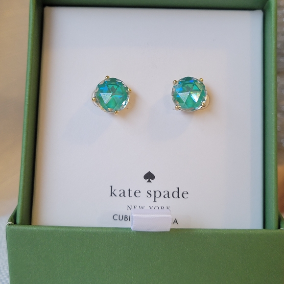 kate spade Jewelry - Kate Spade Green-Blue Stud Earrings